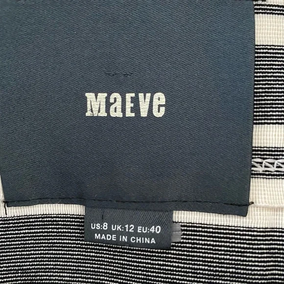 Maeve black and White sleeveless dress size 8 - Picture 5 of 6